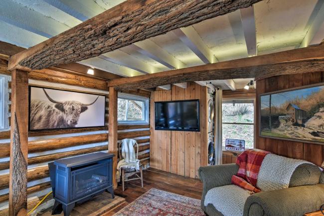 Quiet Log Cabin with Mtn Views - 17 Mi to Asheville! Images_3