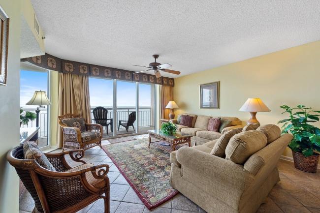Sophisticated oceanfront 2-bedroom, 2-bath condo with private balcony Crescent Shores - S 809 Images_1