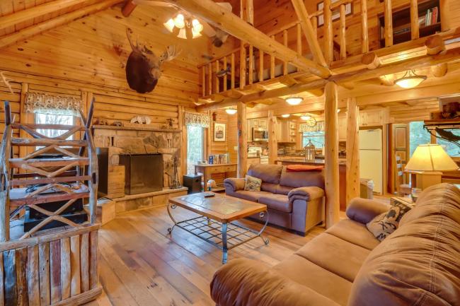 Secluded Cresco Log Cabin with Fire Pit! Images_5